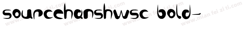 sourcehanshwsc bold字体转换